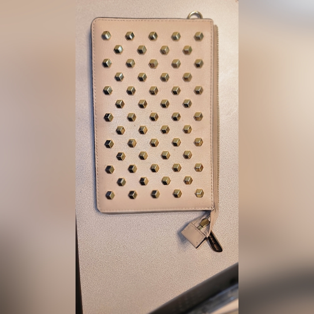Studded Beige Clutch